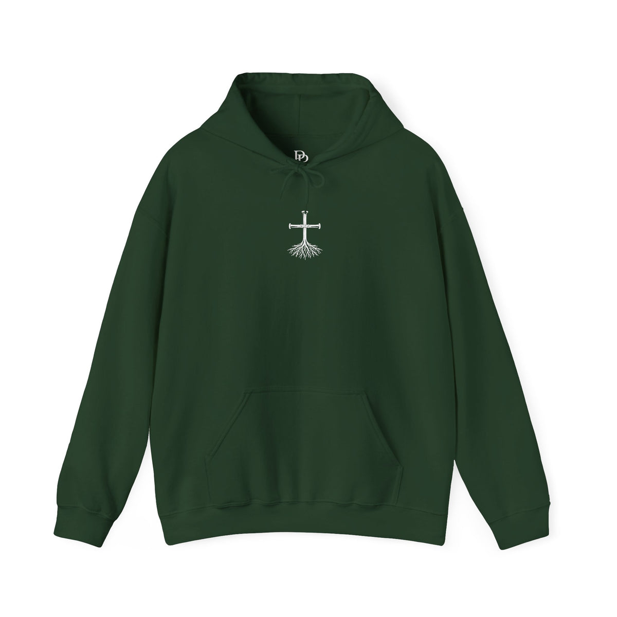 Rooted Cross Hoodie — Center Chest