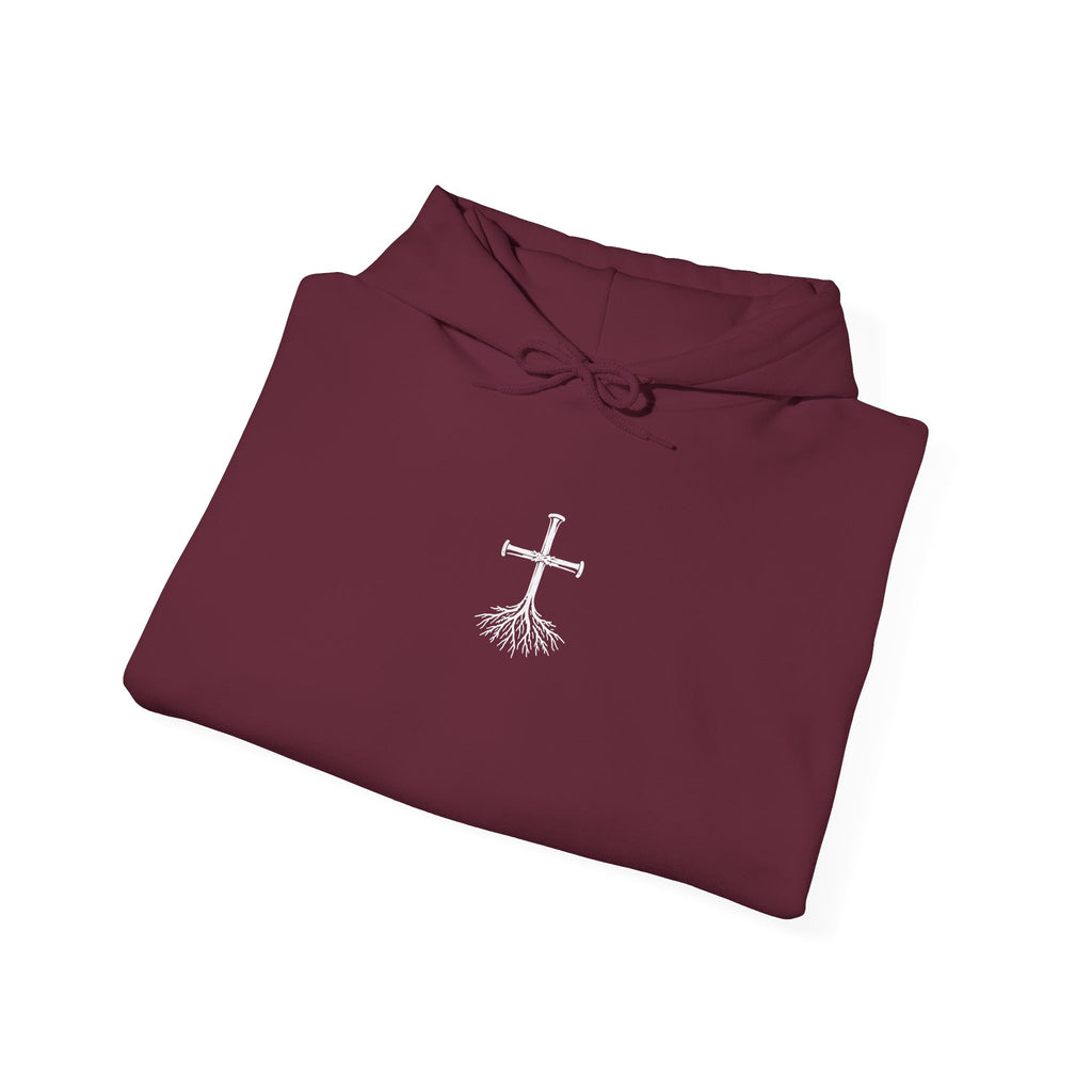 Rooted Cross Hoodie — Center Chest