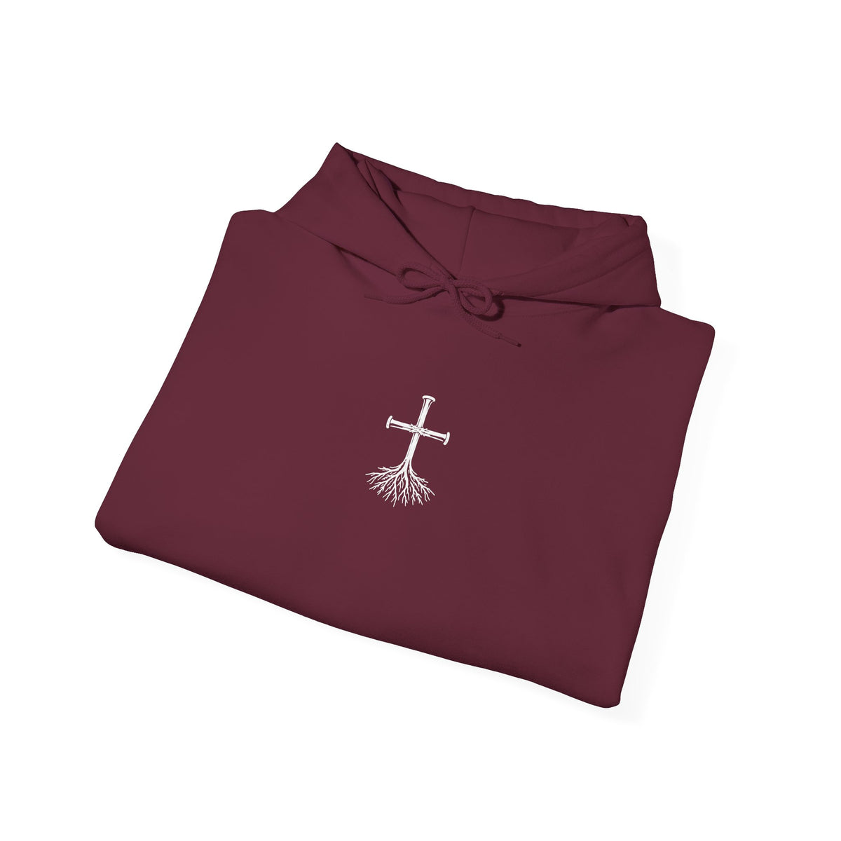 Rooted Cross Hoodie — Center Chest