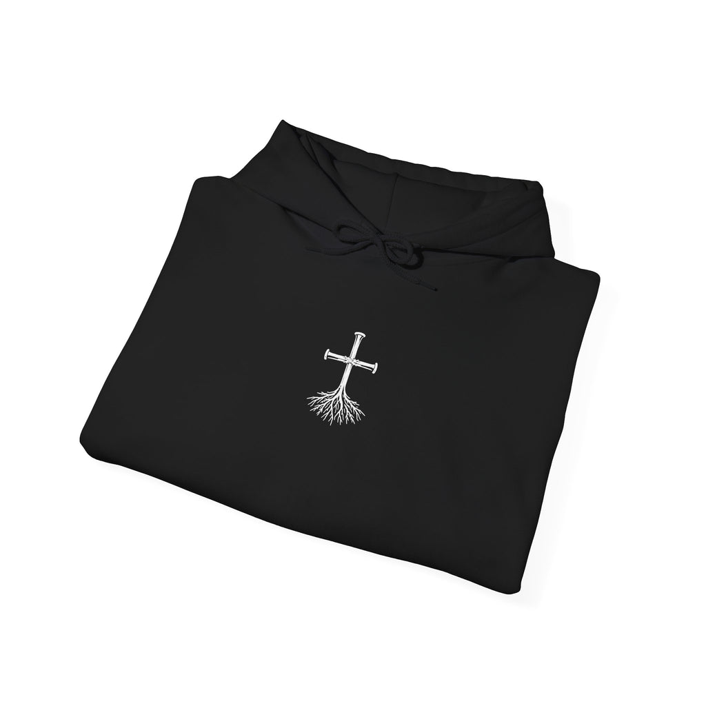 Rooted Cross Hoodie — Center Chest