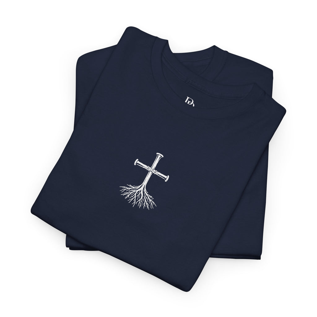 Rooted Cross Tee — Center Chest