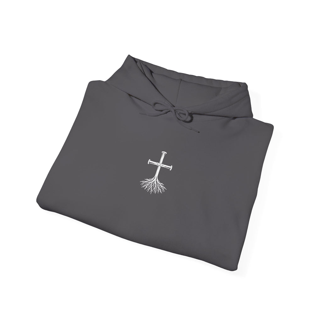 Rooted Cross Hoodie — Center Chest