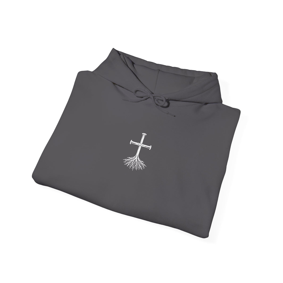 Rooted Cross Hoodie — Center Chest