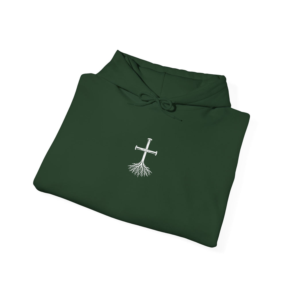 Rooted Cross Hoodie — Center Chest