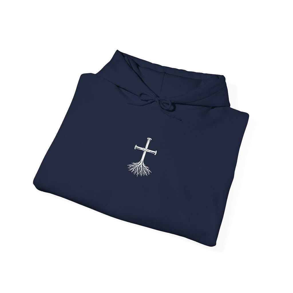 Rooted Cross Hoodie — Center Chest