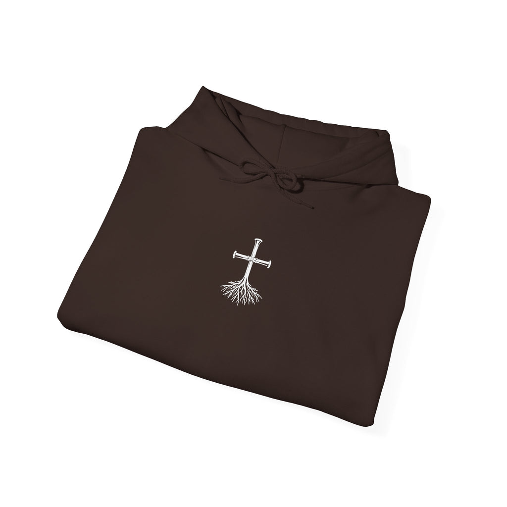 Rooted Cross Hoodie — Center Chest