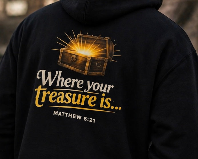 Tiny Treasures Zip Hoodie – “Where Your Treasure Is” Edition