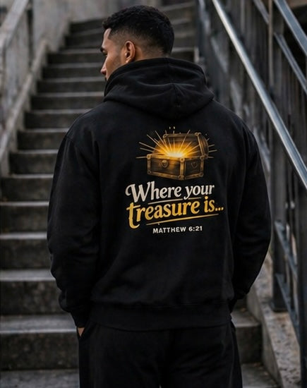 Tiny Treasures Zip Hoodie – “Where Your Treasure Is” Edition