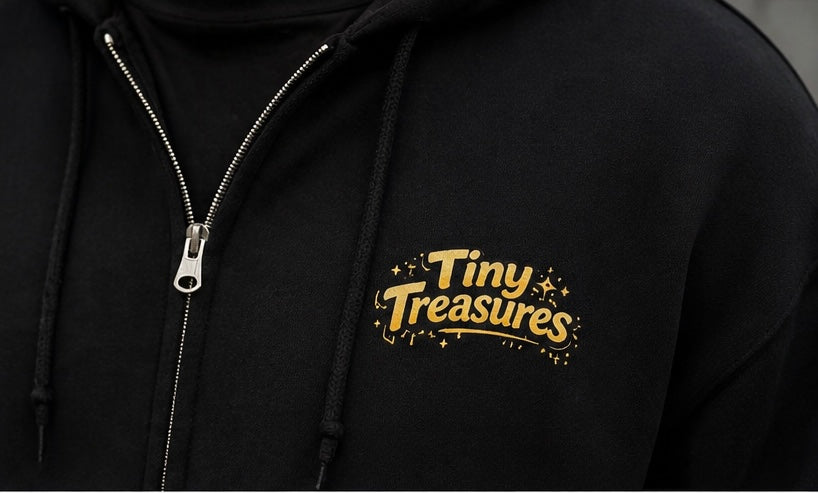 Tiny Treasures Zip Hoodie – “Where Your Treasure Is” Edition