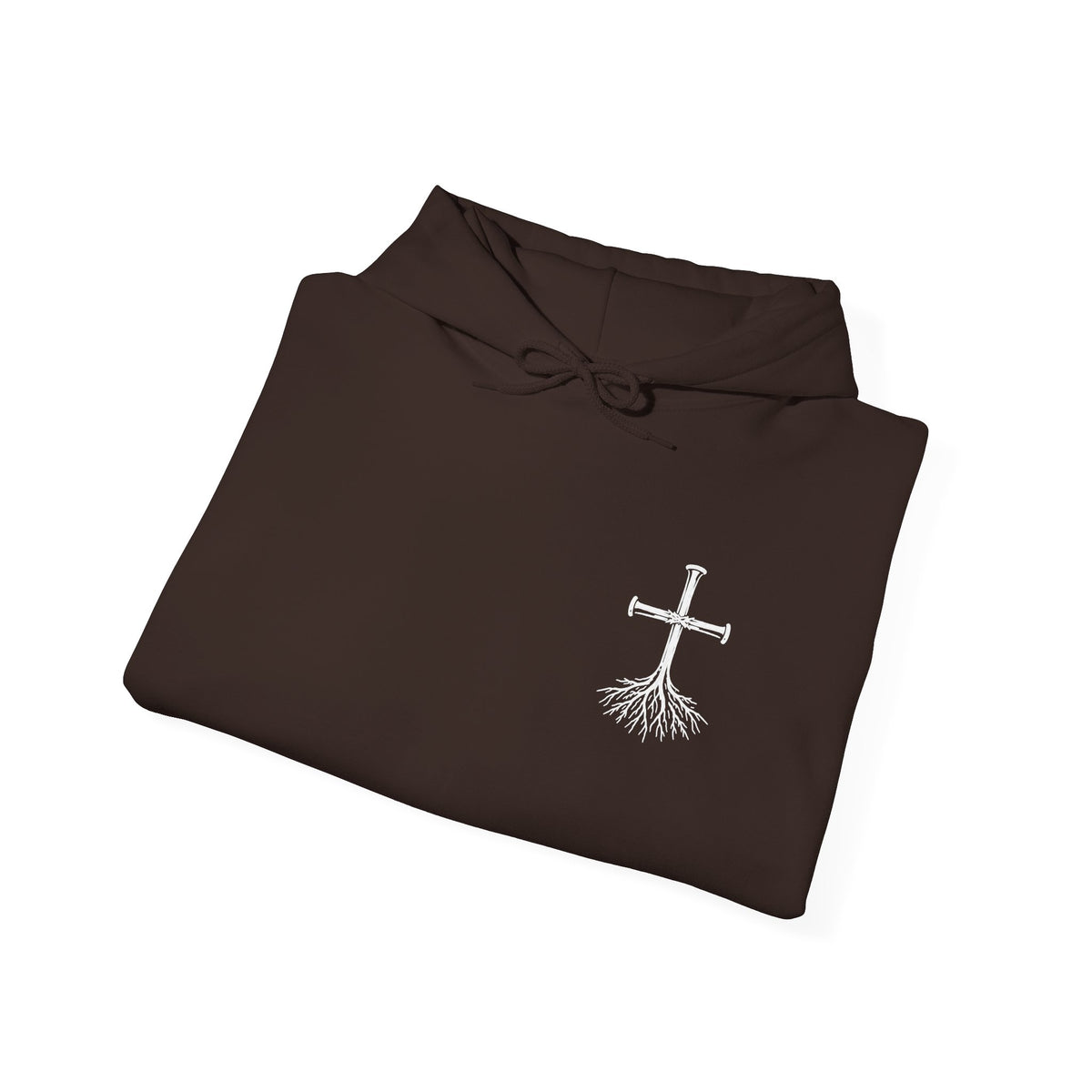 Rooted in Faith Hoodie — Dark Chocolate Edition