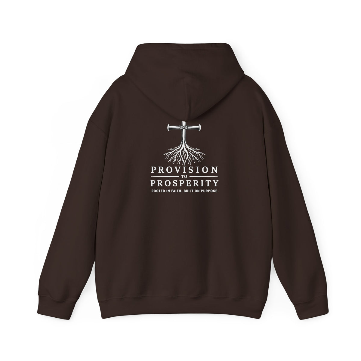 Rooted in Faith Hoodie — Dark Chocolate Edition