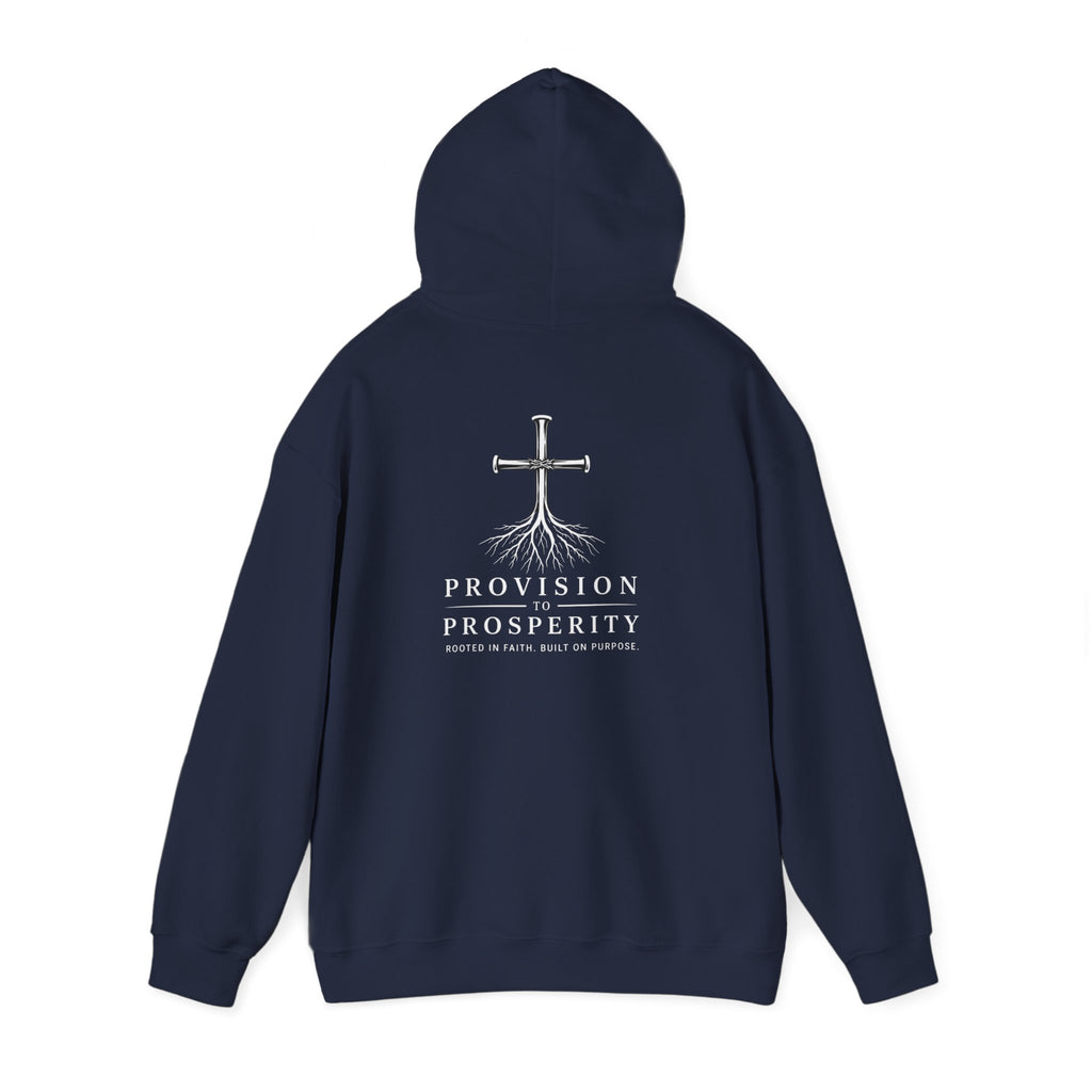 Rooted in Faith Hoodie — Navy Edition