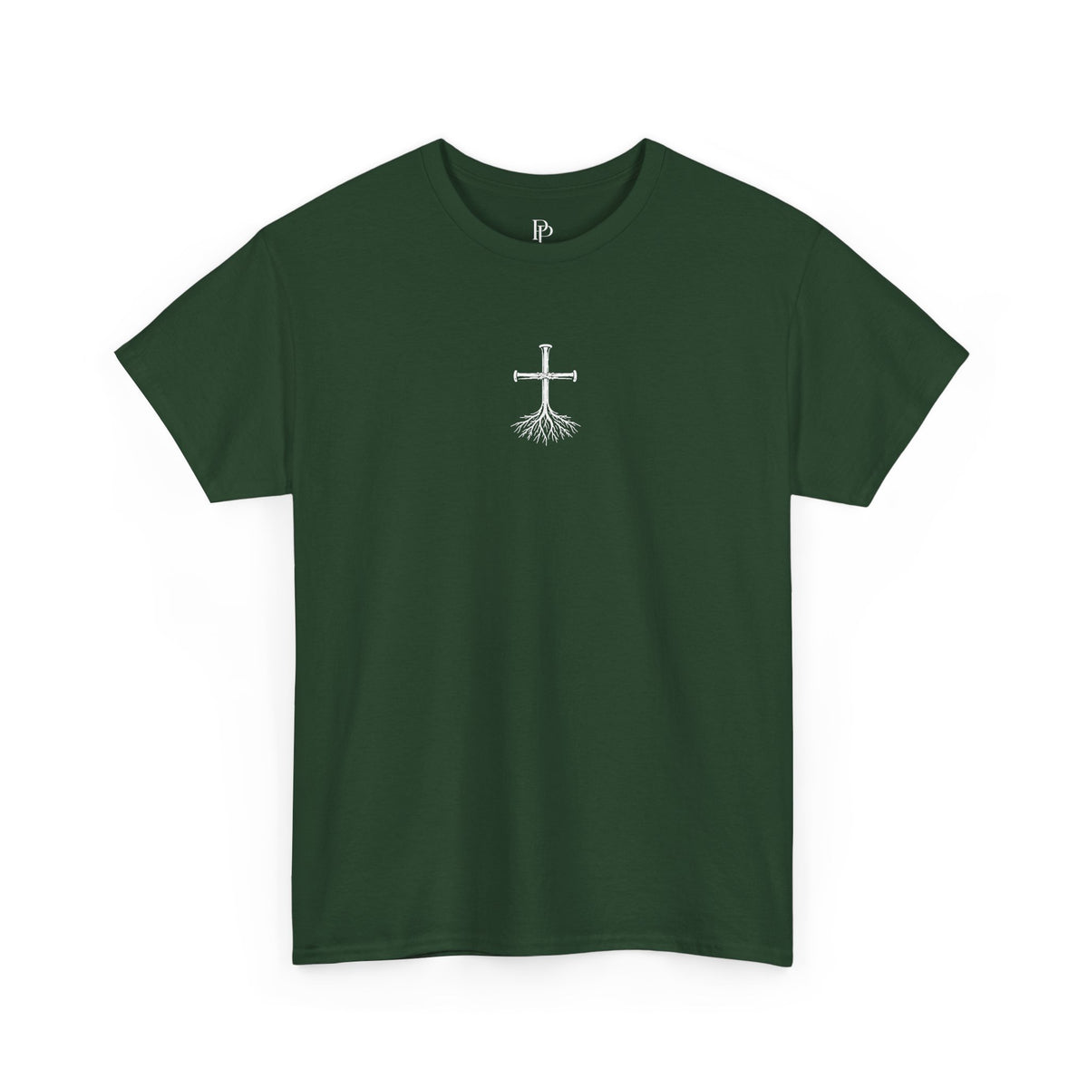 Rooted Cross Tee — Center Chest