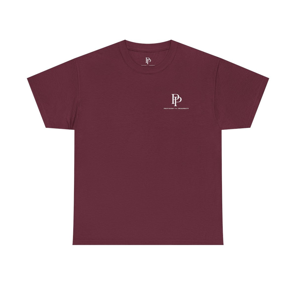 PP Tee Back Logo - Maroon front